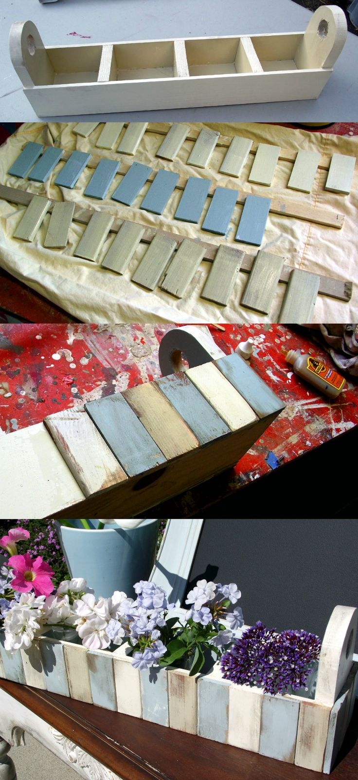 What do you do with paint stirrer sticks you have leftover? Use them to create a...
