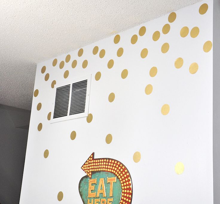 You only need a few supplies to make these metallic removable wall decals - and ...