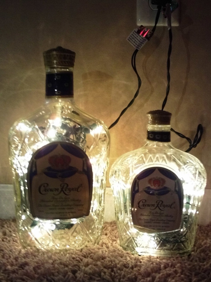 Crown Royal lighted bottles