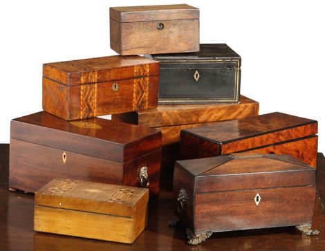 Antique Boxes and Tea Caddies from Betsy Henderson Antiques