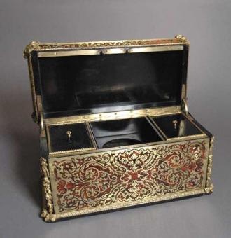 Antique French Boulle Rococco Tea Caddy