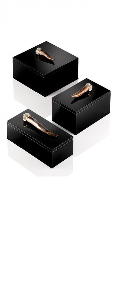 Luxury Christmas Gift Ideas, Italian Designer Horn Dressing Table Boxes, Beautif...