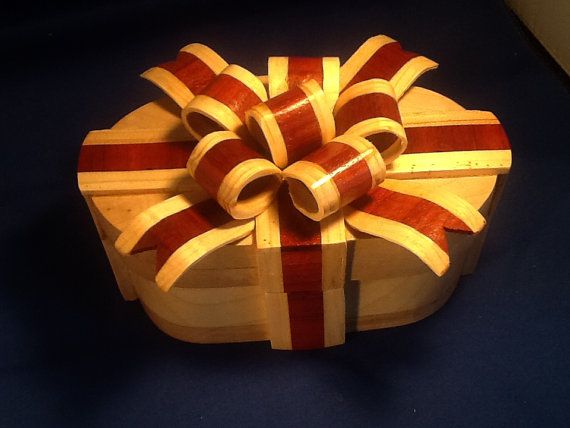 Ribbon bandsaw box by Highlandboxes on Etsy, £59.00