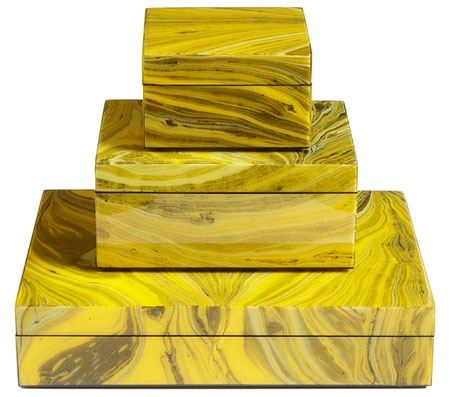 Yellow Marble Stacking boxes