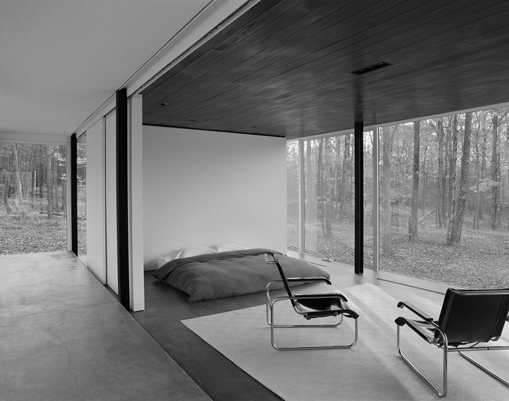 bedroom in the Gefter Press House by Michael Bell Architects
