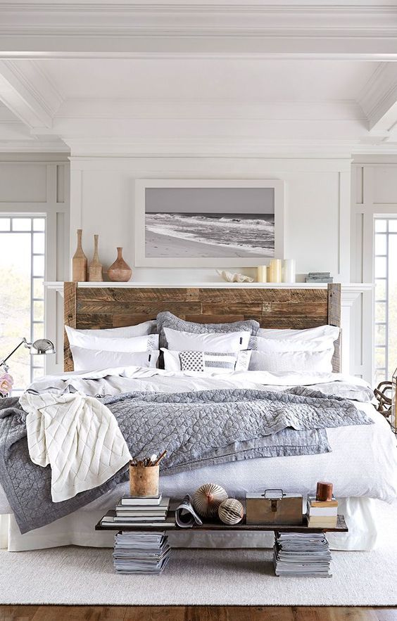 Great Gray and WHite Bedroom!