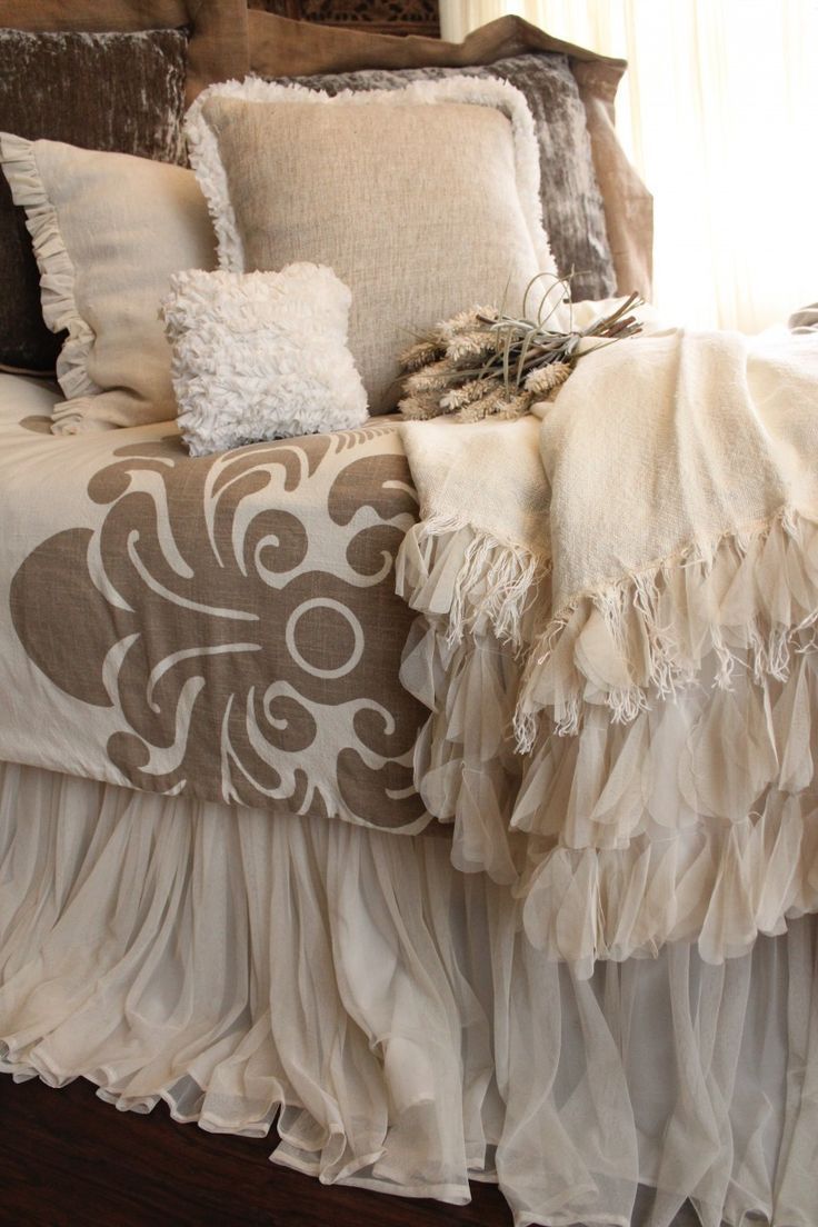 Linen Gauze Off White and Brown Bedroom!!!    media-cache-ak0.p...