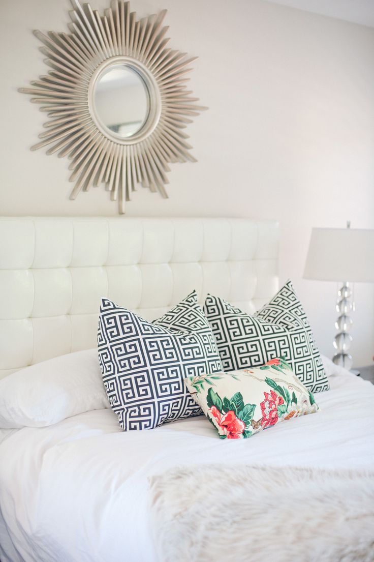 Pops of color in the guest bedroom