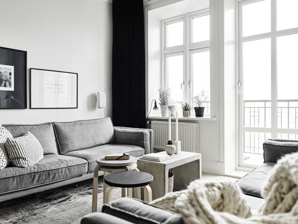 life as a moodboard: Gorgeous Apartment in Grey | Scandinavian style