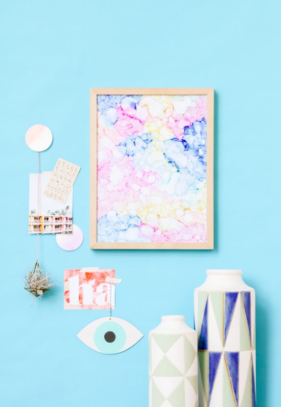 DIY Abstract Color Cloud Art