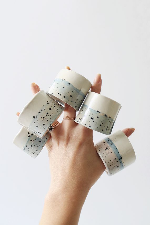 diy faux ceramic napkin rings  | almostmakesperfect