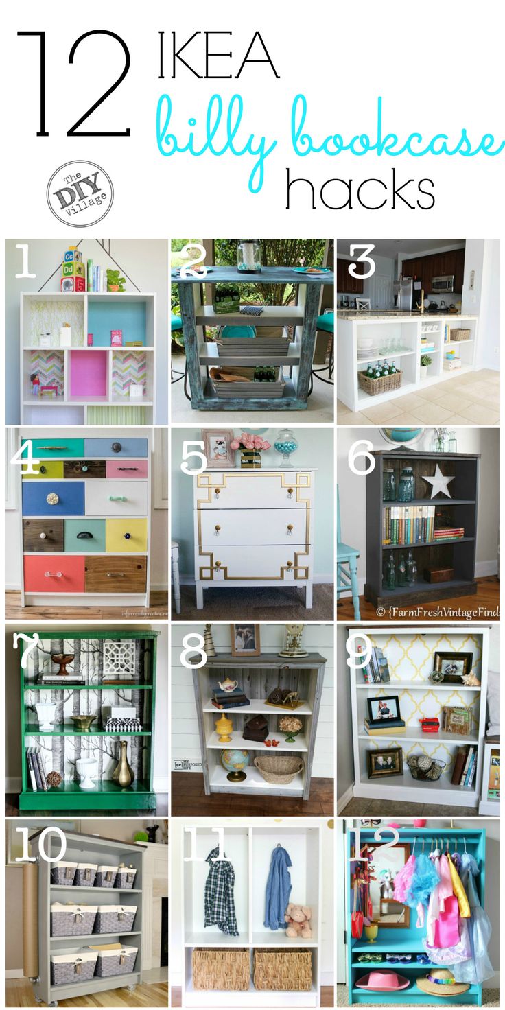 12 awesome BILLY Bookcase IKEA hacks. A little something for everyone!