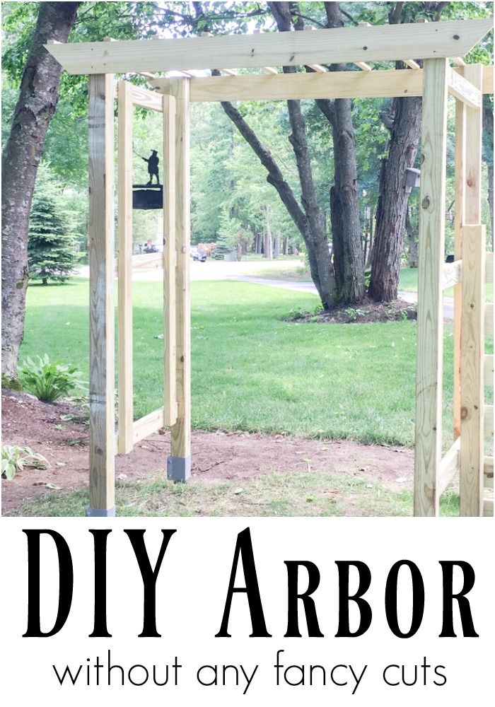 Building an arbor doesn't have to be a difficult project. The worst part is ...