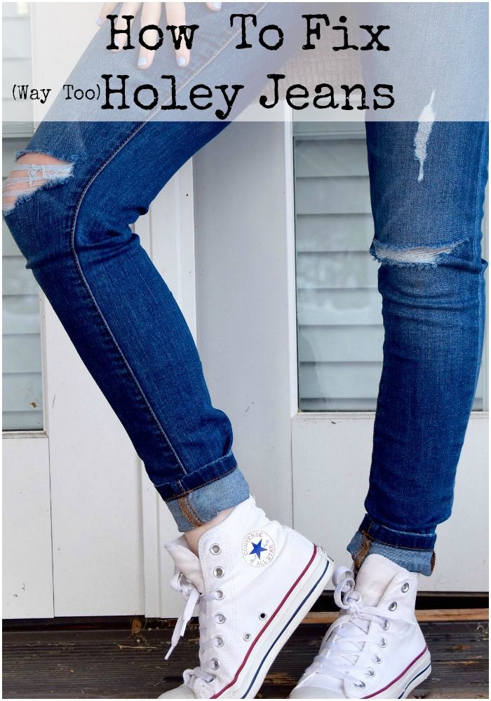 Have your favorite holey jeans gotten a little too holey? There is a little twis...
