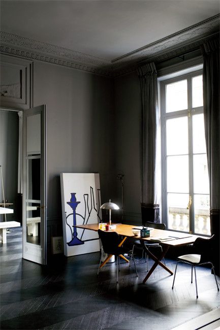 IM | Apartment interior in Paris by Florence Baudoux: Teak dining table by Hans ...
