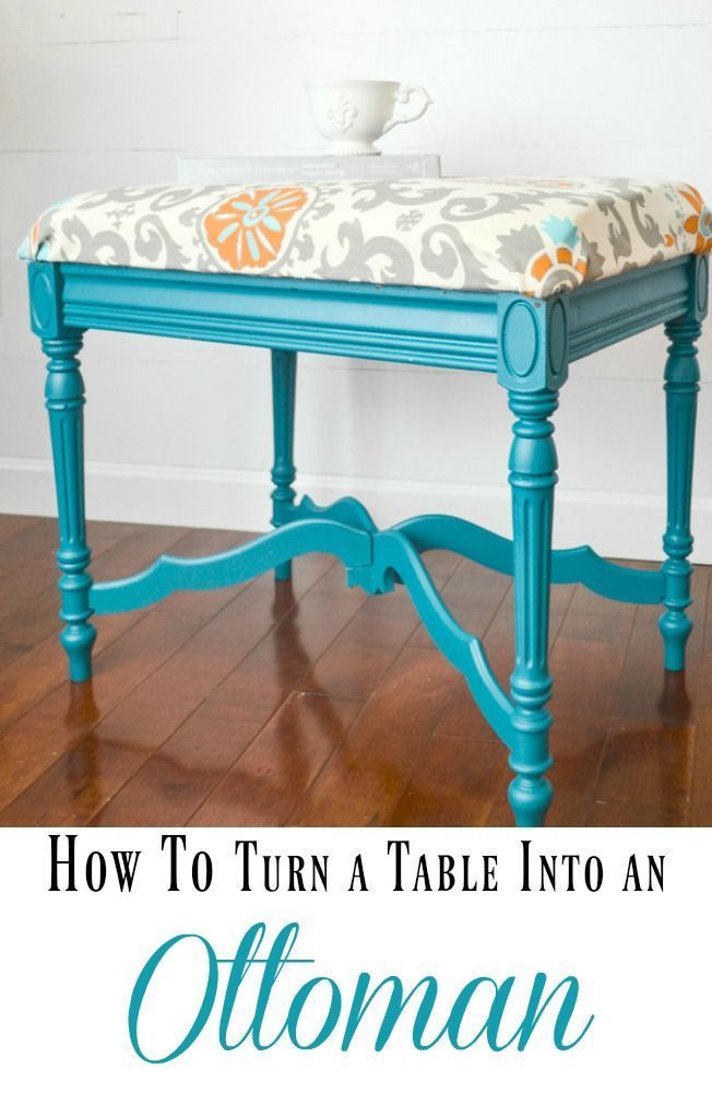 I'm so glad I saw this before I threw that old table away! Now I can turn it...