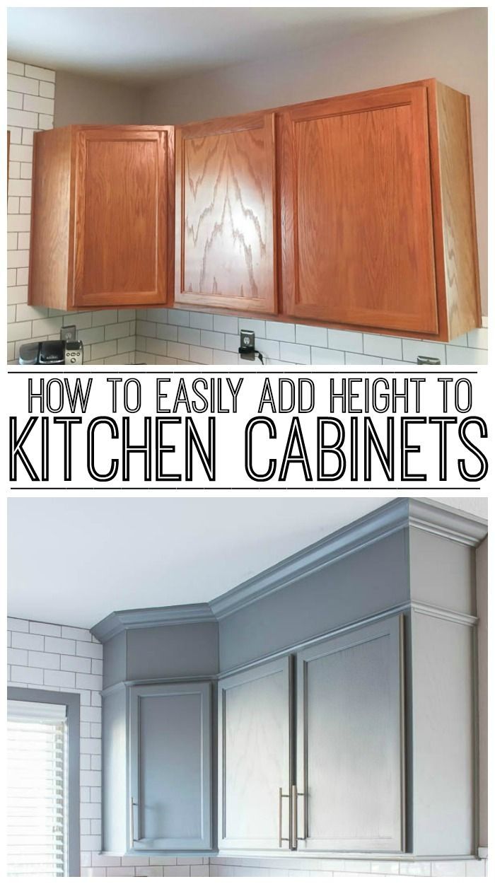 Learn how to easily add height to your kitchen cabinets!