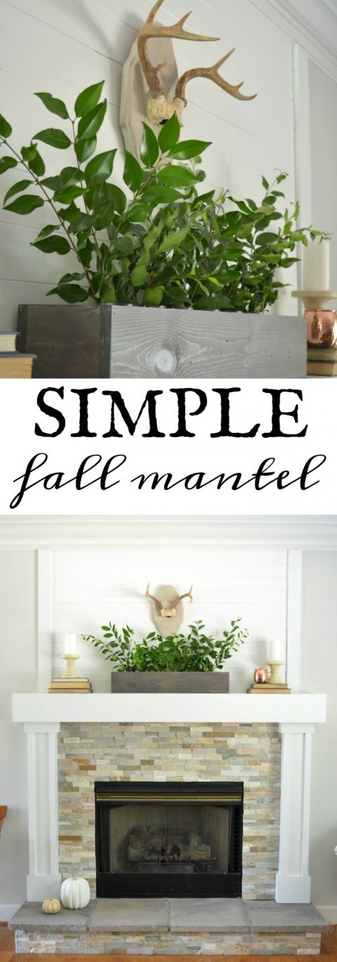 Simple Fall Mantel Styling using what you have around your house.