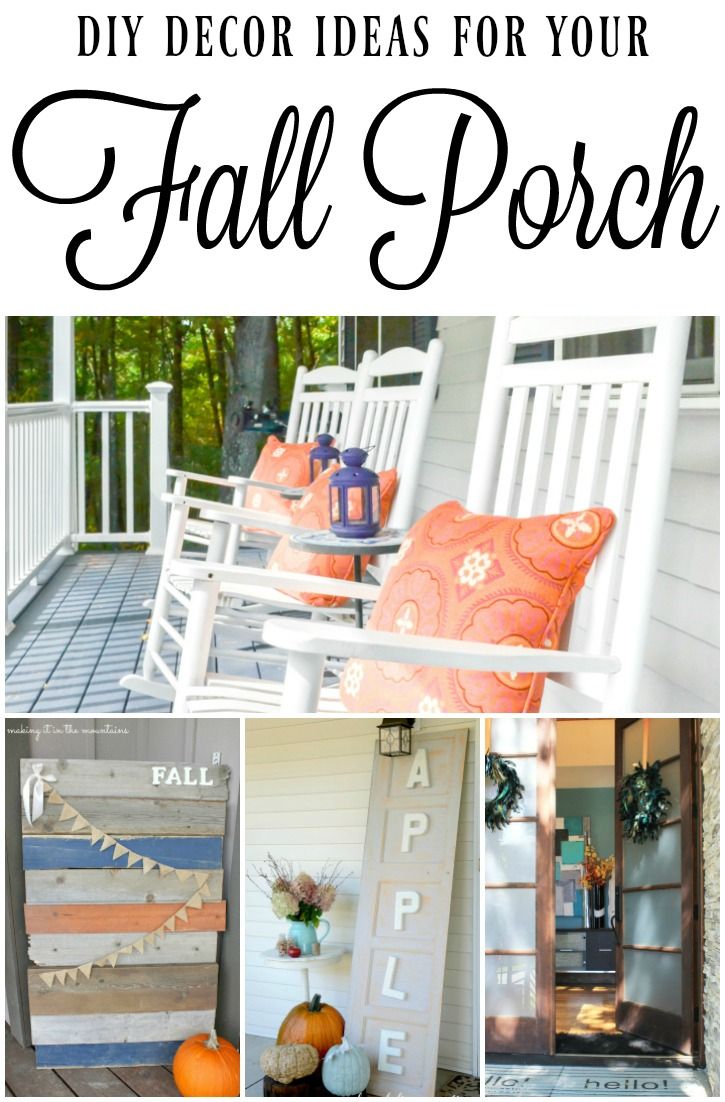 These are fantastic and doable fall front porch decorating ideas.