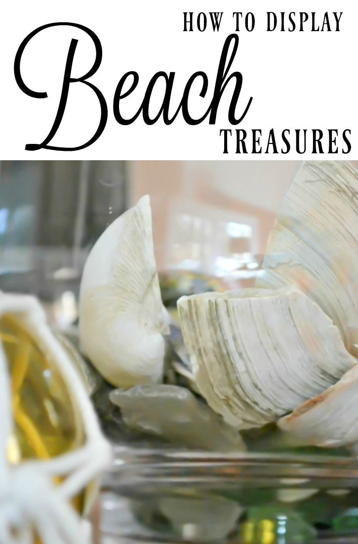 These are some cute ideas to display your beach treasures around your home inste...