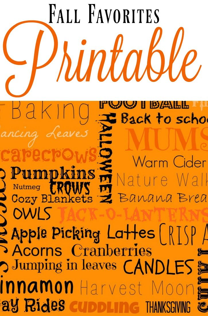 This is a totally free, fun fall printable that is ready to frame and spruce up ...