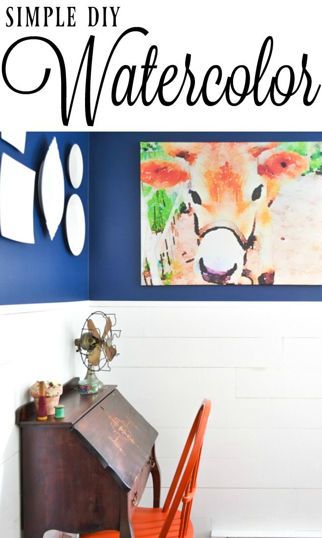 This is such a great idea to create your own watercolor painting. I love the cow...