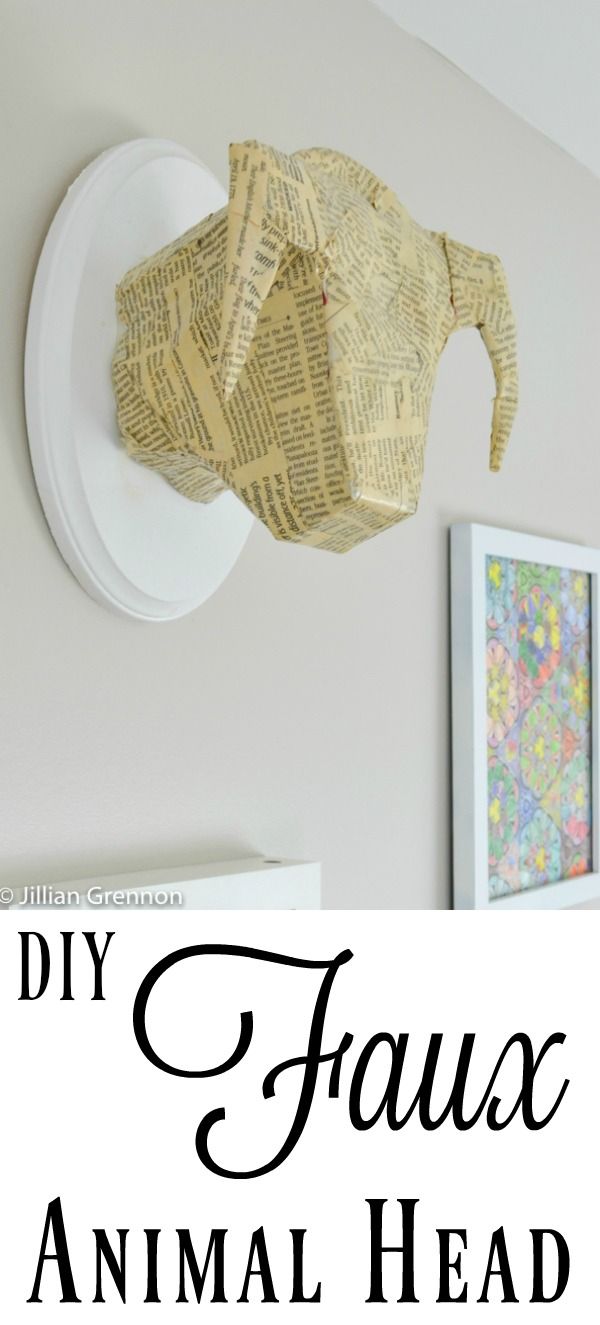 This is the easiest way to make a DIY faux animal head without any paper mache a...