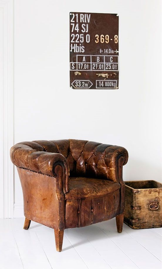 = vintage leather and crate