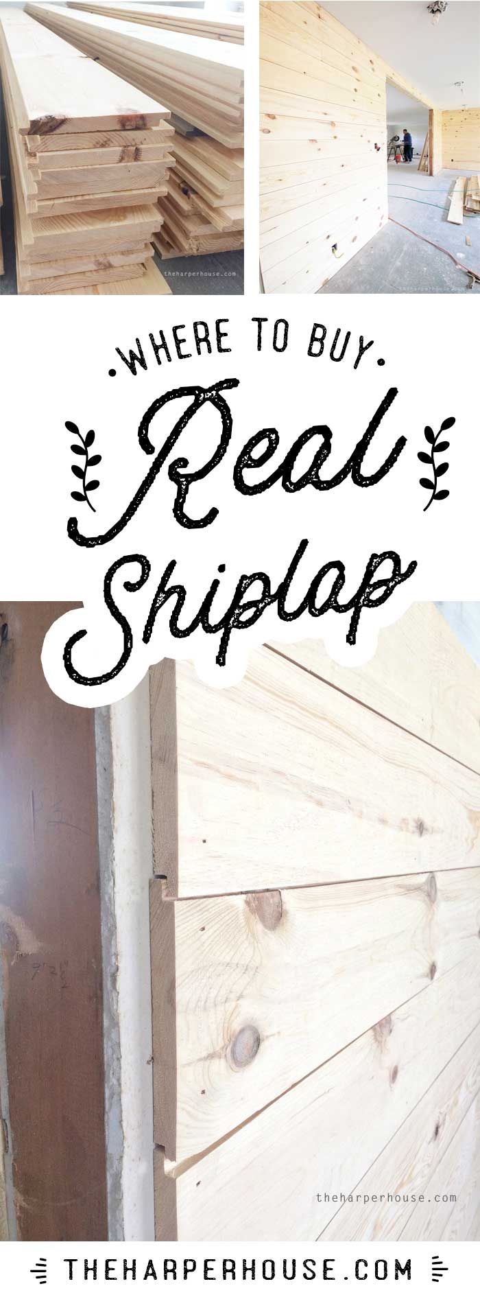 Where to buy REAL shiplap - and it's not where you think! #fixerupper #shiplap m...