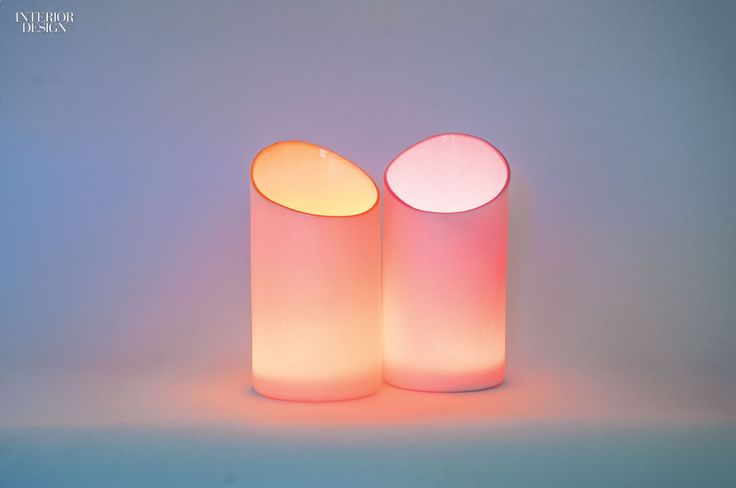 10 Lighting Fixtures Tinged With Pink | Porcelana table lamps in translucent por...