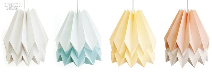 Editors' Picks: 90 Amazing Light Fixtures | Orikomi lampshades handcrafted of pa...
