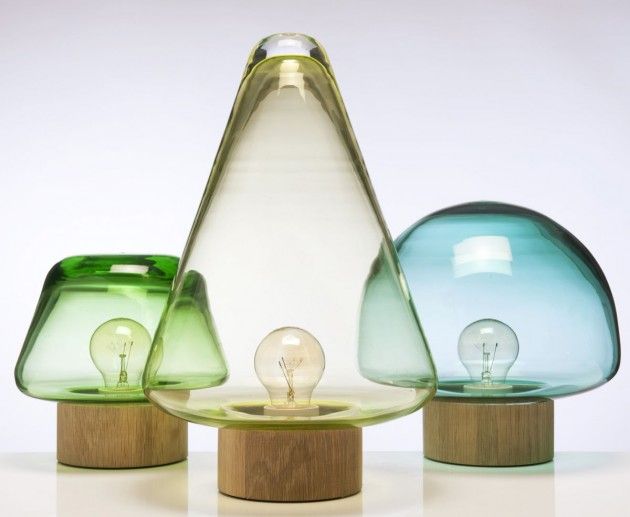 Norwegian designer Caroline Olsson has created the Skog lamps for Magnor Glassve...