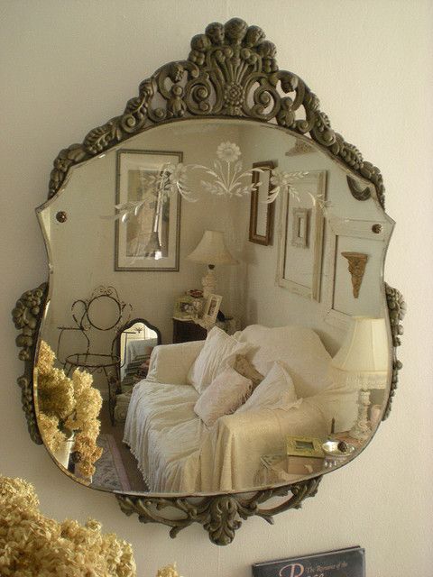 etched mirror-lovely.  Love it!!! qb