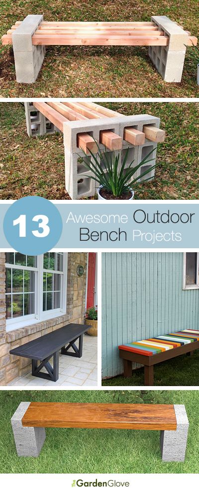 13 Awesome Outdoor Bench Projects