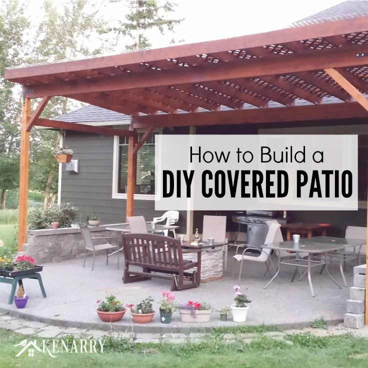 Beautiful idea for your backyard! How to build a DIY covered patio using lattice...
