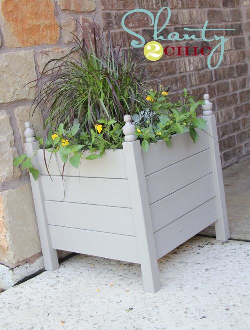 DIY $15 Outdoor Planter Box.. could you these by my front door.  And it is an ex...