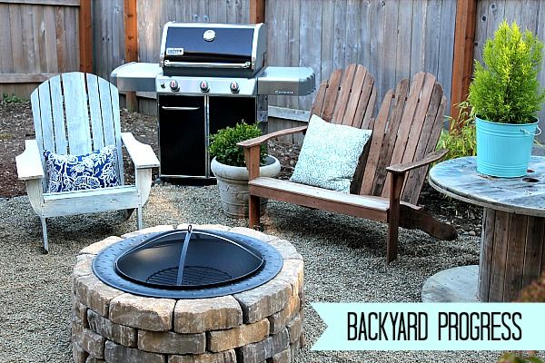 DIY Firepit and Backyard Makeover Progress