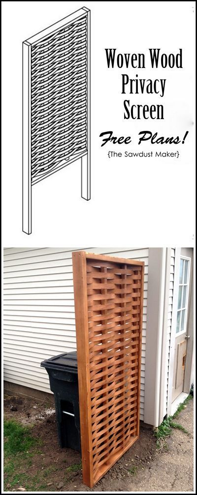 DIY Privacy Screen... with Woven Wood! {The Sawdust Maker}