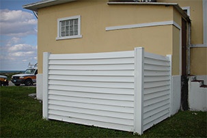 example of louvered A/C fence