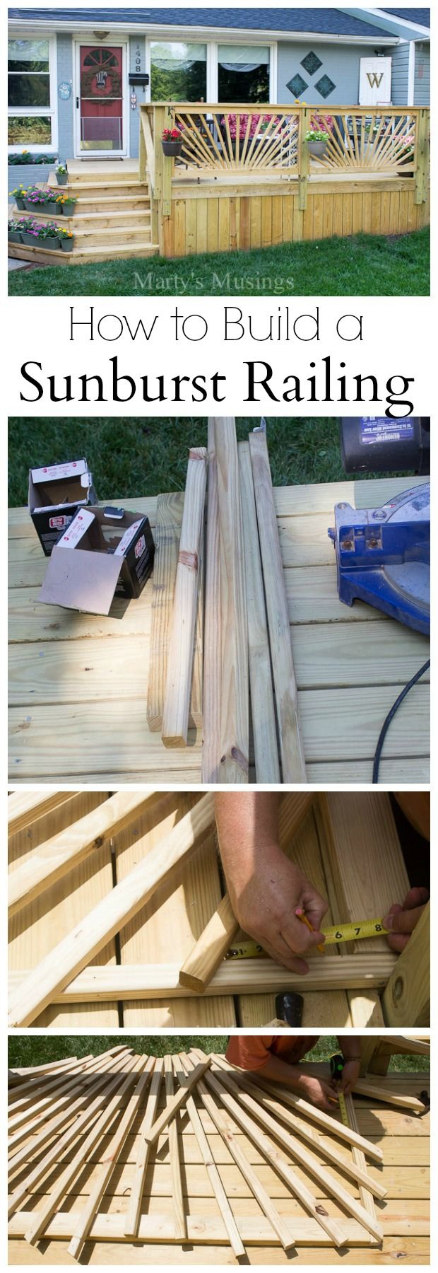 How to Build a Sunburst Railing - Marty's Musings