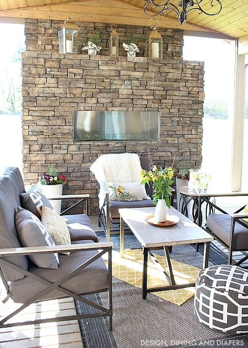 I love how warm and inviting this outdoor living space is.