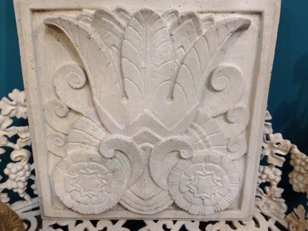 Architectural Artifact Original Art Deco cast iron frieze panel from the Palmoli...