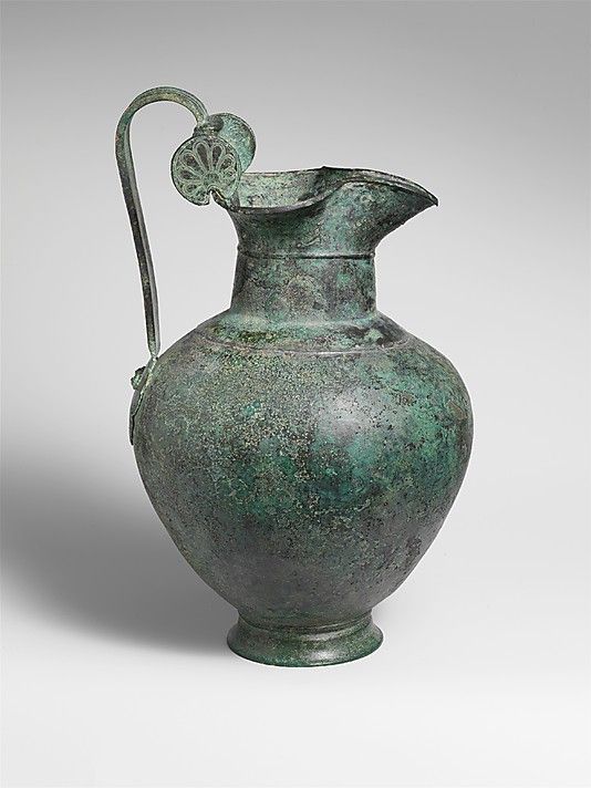 Bronze oinochoe (jug) Period: Archaic Date: mid-6th century B.C. Culture: Greek ...