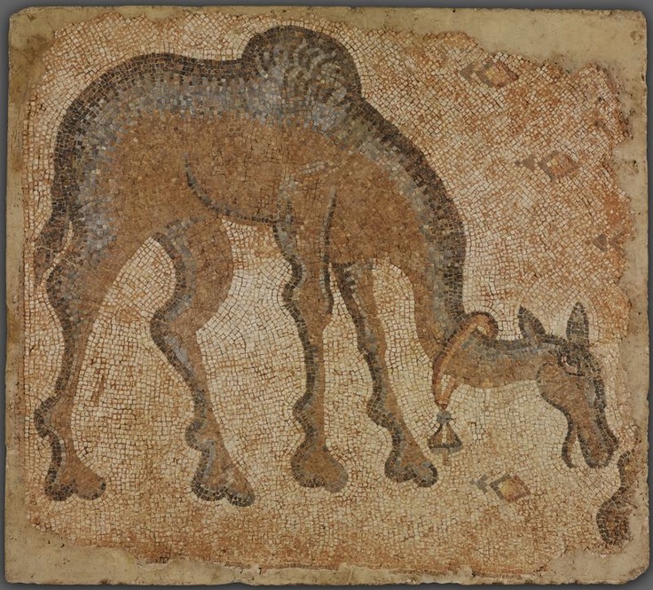 Mosaic Fragment with Grazing Camel