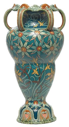 Art Nouveau Dramatic Mettlach vase