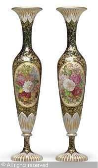 Bohemian crystal vases