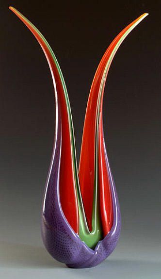 Ed Branson Selva Leaves Sculpture / Winner of the 2012 NICHE award for blown gla...
