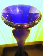 Hand Blown Cobalt Blue Unusual Antique Vase