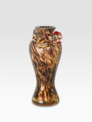 Jay Strongwater Dogwood Crystal Vase