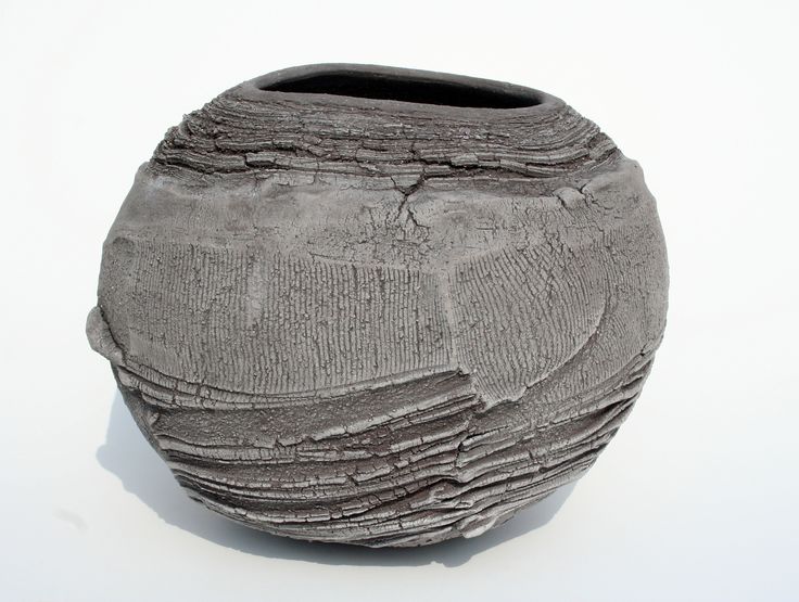 Patricia Shone Ceramics Erosion Jar Ht 22cm earthenware